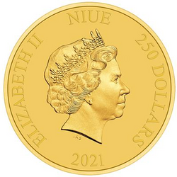 Niue: Disney Piratas del Caribe - Holandés Errante 1 oz Oro 2021