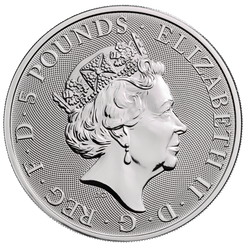 Bestias de la Reina: Caballo Blanco de Hannover 2 oz Plata 2020