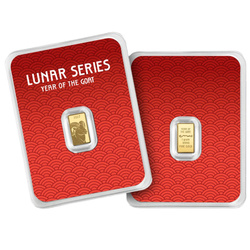 Златно кюлче Lunar Year of the Goat 1 г злато 2027 Prooflike