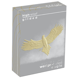 Australian Wedge-Tailed Eagle - 10th Anniversary 1 oz Silber 2024 Gilded Proof High Relief Coin