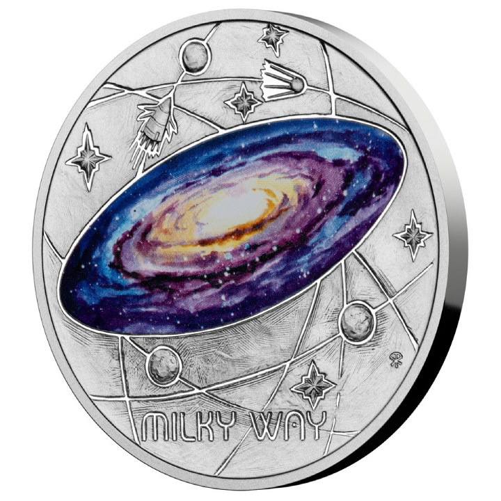 Niue: The Milky Way - The Milky Way kolorowany $1 Srebro 2022 Proof