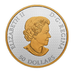 Canada: Canada: Holiday Gifts 5 oz Silver 2022 Proof Gilded Coin 
