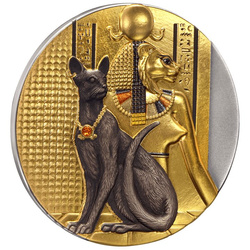 Niue: Goddesses and God - Lady Flame pozłacany $5 Srebro 2023 High Relief Antiqued Coin