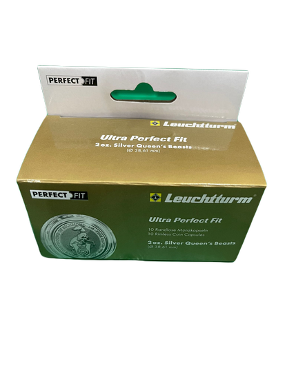 Leuchtturm - Műanyag kapszula A királynő állatai / A Tudor-dinasztia állatai 2 uncia ezüst Ultra Perfect Fit (10 darab)