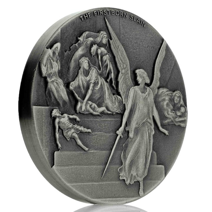 Niue: Biblical - The Firstborn Slain 2 oz Silber 2019 Proof Antiqued Coin