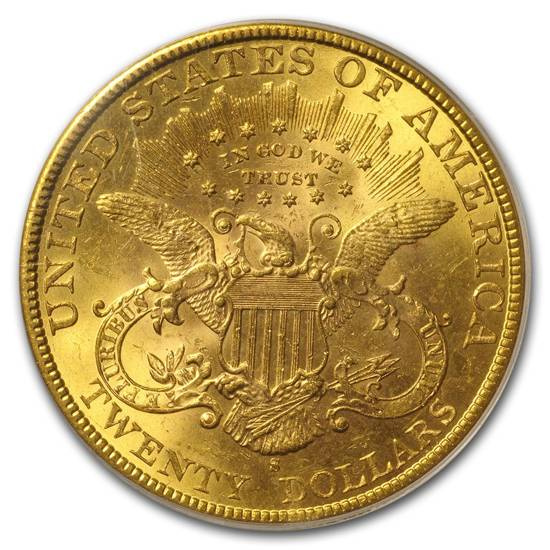 1898-S $20 Liberty Gold Double Eagle MS-61 PCGS