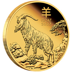 Perth Mint: Lunar III - Year of the Goat Gold Coin 1/4 oz Gold 2027 Proof