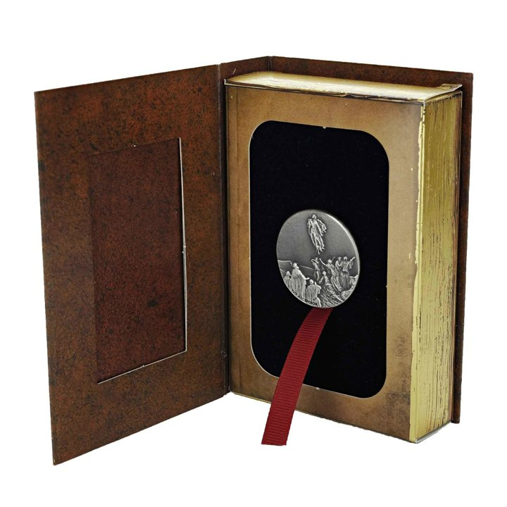 Niue: Biblico - L'Ascensione 2 once d'argento 2018 Proof Antiqued Coin