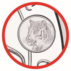 African Wildlife: Somalia Elephant Privy Tiger 1 oz Silber 2022