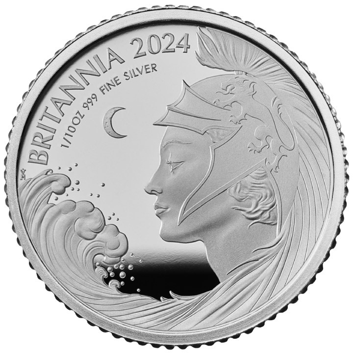 Set di 6 monete Britannia Argento 2024 Proof