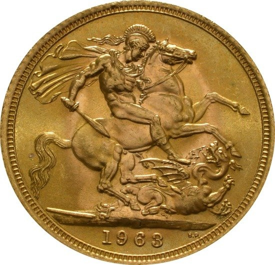Złoty Suweren- Elżbieta II 1957-1968