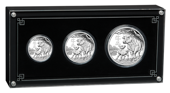 Lunar III: Año del Búfalo Set 3.5 oz Plata 2021 Proof