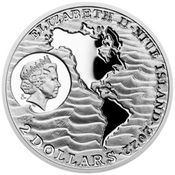 Niue: Discovery of America - Amerigo Vespucci $2 Silber 2022 Proof