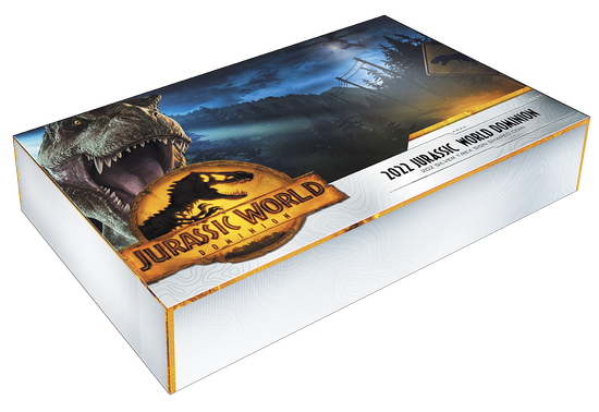 Niue: Jurassic World Dominion - T.REX coloured 2 oz Silber 2022 Antiqued Coin