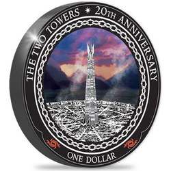 Set of 2 coins 20th Anniversary of The Lord of the Rings: The Two Towers coloured 2x1 oz Silver 2022 Proof