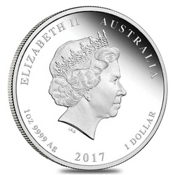 Lunar II: Rok kohouta 1 unce stříbra 2017 PROOF