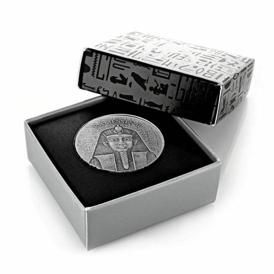 Czad: ERS Ramesses II 2 uncje Srebra 2017 Antiqued Coin