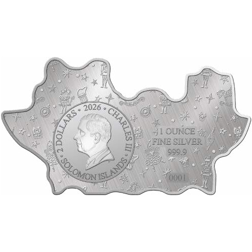 Сребърна монета Соломонови острови: Nutcracker on Stage цветна 1 унция Сребро 2026 Reverse Proof