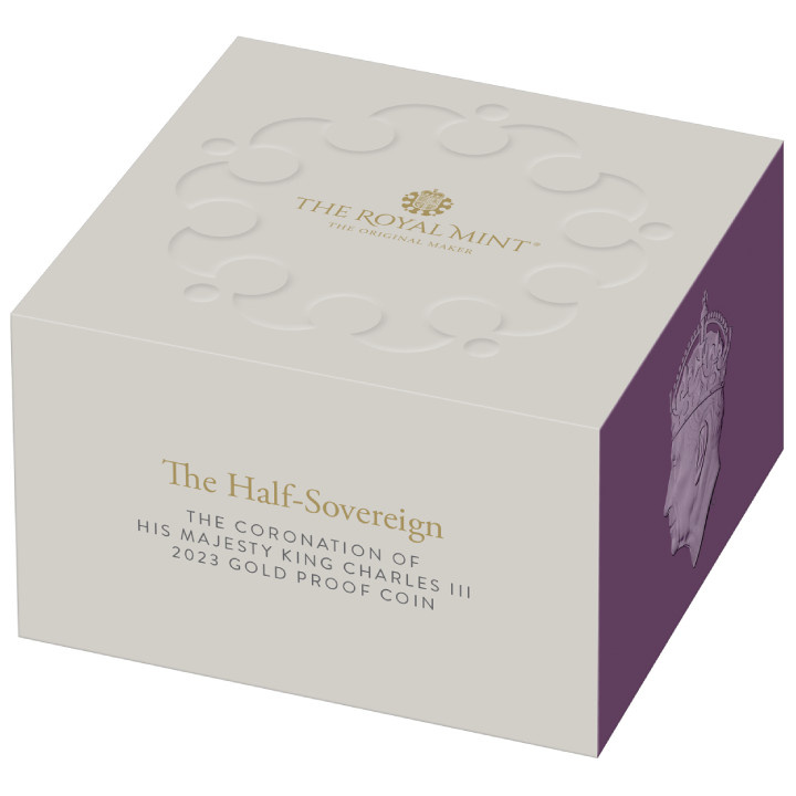 Great Britain: The Coronation of His Majesty King Charles III Half-Sovereign 2023 Gold Proof Coin