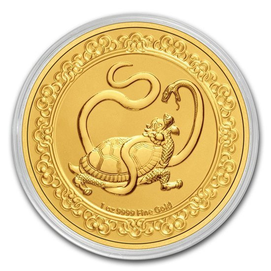 Niue: Celestial Animals - Schwarze Schildkröte 1 oz Gold 2021