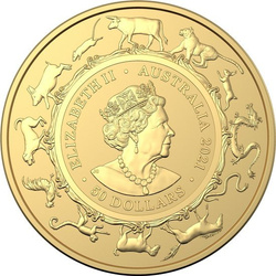 Real Casa de la Moneda de Australia: Lunar- Año del Búfalo 1/2 oz Oro 2021