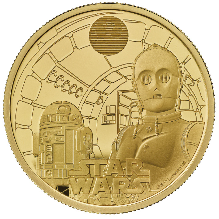 Star Wars: R2-D2 y C-3PO 1 oz Oro 2023 Proof