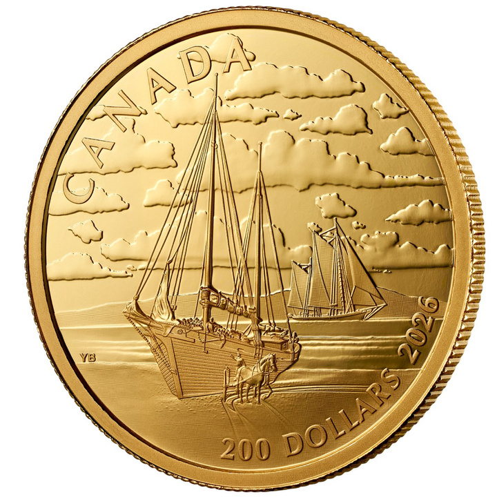 Canada: Tall Ships - Ketch Rig $200 Złoto 2026 Proof