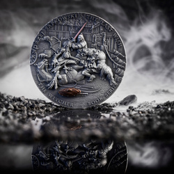 Niue: Der Hexer: Der Letzte Wunsch coloriert 200 g Silber 2025 High Relief Antiqued Coin