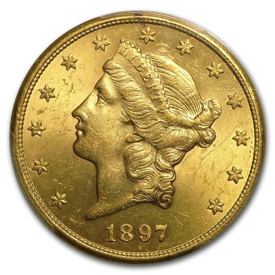 Liberty-S Double Eagle 20 Dollar 1897 Stan 2