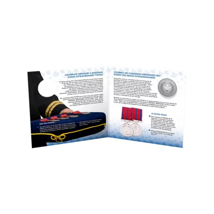 Canada: Moments to Hold - Medal of Bravery 50. rocznica 1/4 uncji Srebra 2022