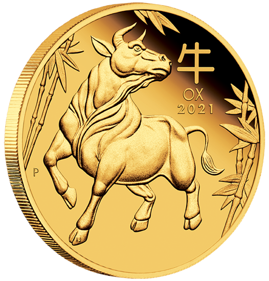 Lunar III: Rok buvola 1 unce zlata 2021 Proof