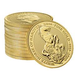 Bestias de la Reina: Caballo Blanco Hannover 1/4 oz Oro 2020