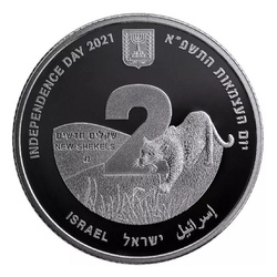 Endangered Animals in Israel 2 NIS Silver 2021 Proof Coin