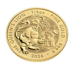 The Royal Tudor Beasts: The Queen’s Lion 1/4 Onza Oro 2026 