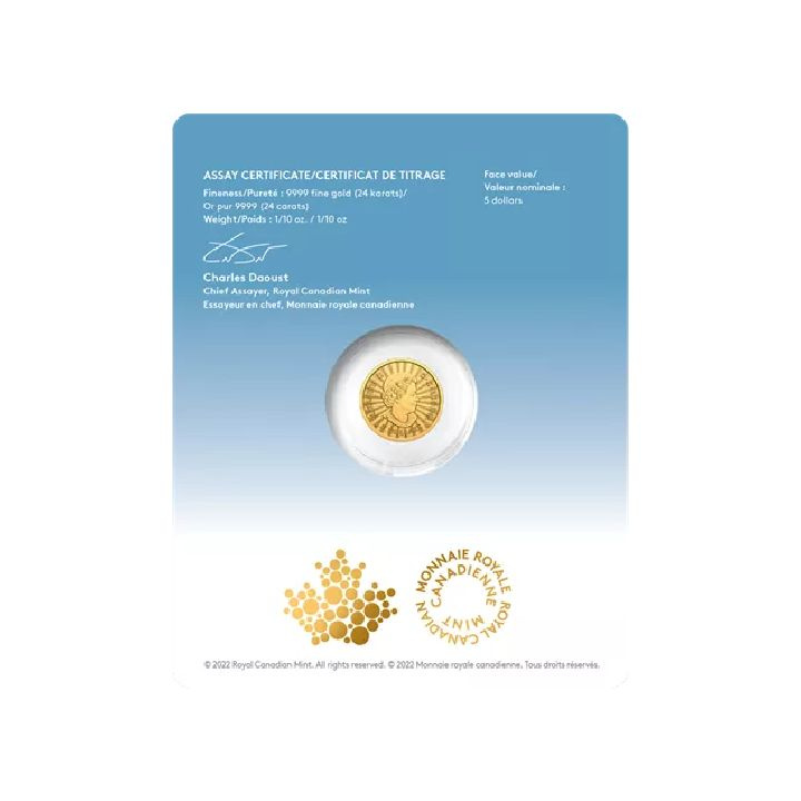 Canada: The Majestic Polar Bear 1/10 uncji Złota 2022