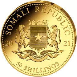 African Wildlife: Somalia Elephant 1/25 oz Gold 2021