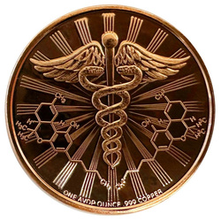 Medaglia di rame Faded 1 oz Copper