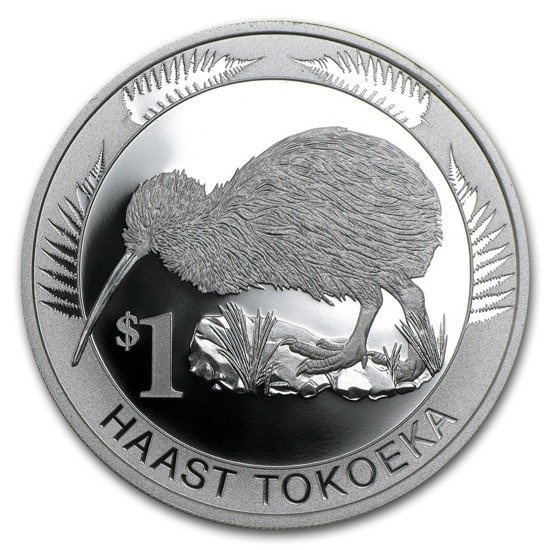 Kiwi 1 unce stříbra 2008 Proof