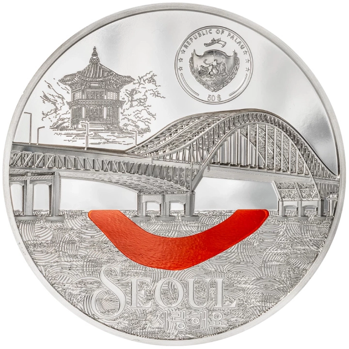Palau Tiffany Art Metropolis - London colorată 1000 g argint 2024 Proof Ultra High Relief