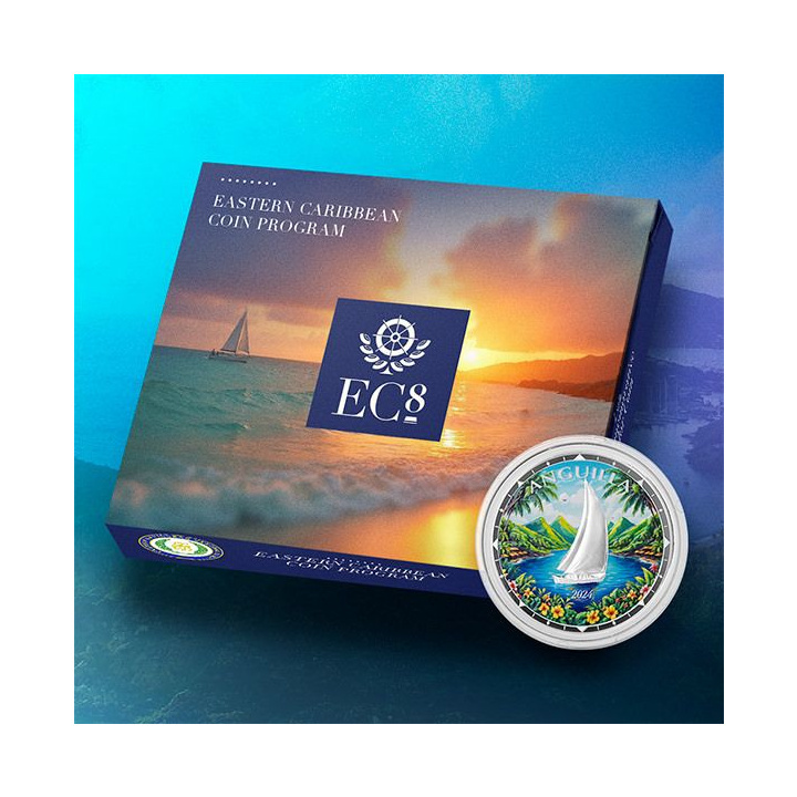 Anguilla: Regatta Colorized 1 oz Silver 2024 Proof