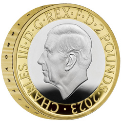 Ada Lovelace £2 Silber 2023 Gilded Proof Piedfort Coin