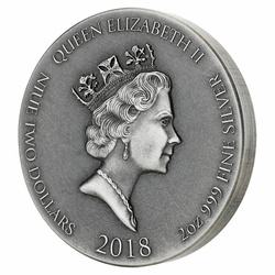 Niue: Biblické - Ježíš bičován 2 unce stříbra 2018 Proof Antiqued Coin