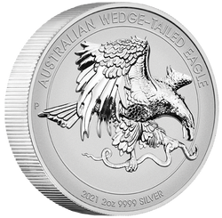 Orzeł Australijski 2 uncje Srebra 2021 Proof Ultra High Relief