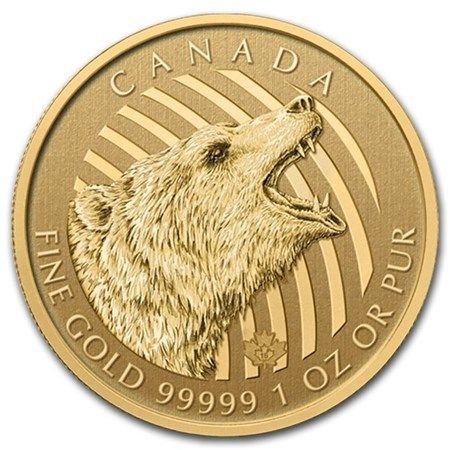 La llamada del deber de la naturaleza: Roaring Grizzly Bear 1 oz Oro