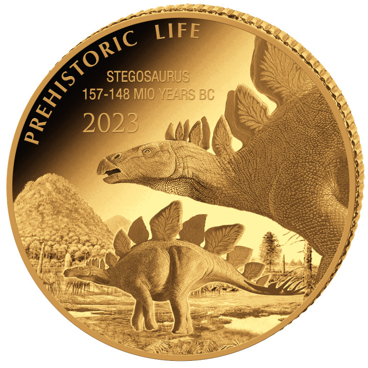 Congo: Prehistoric Life - Stegosaurus 0.5 grama Złota 2023 Proof