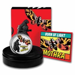 Niue: Godzilla vs Monsters - Mothra coloured 2 oz Silber 2023 