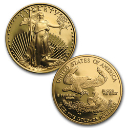 Zestaw 4 monet Amerykański Orzeł Złoto 2007 Proof