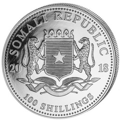 African Wildlife: Elephant 1 oz Silver 2018 (15 Years)