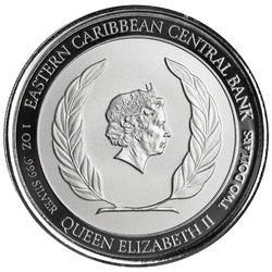 Antigua & Barbuda: Coat of Arms 1 uncja Srebra 2022