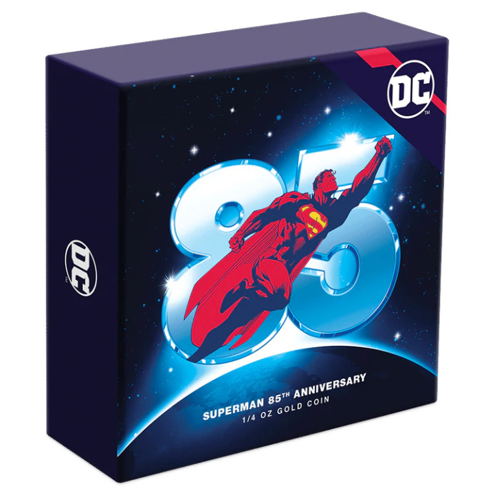 Niue: DC Comics – Superman 85. évfordulója képregény 1/4 uncia arany 2023 Proof